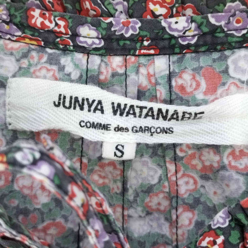 ジュンヤワタナベコムデギャルソン JUNYA WATANABE COMME des GARCONS AD2001 特殊加工 花柄 フリルブラウス レディース JPN:S