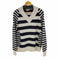 アレキサンダーマックイーン Alexander McQueen ボーダー切替Vネックニット メンズ import:M
