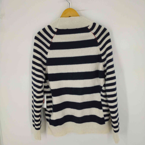アレキサンダーマックイーン Alexander McQueen ボーダー切替Vネックニット メンズ import:M