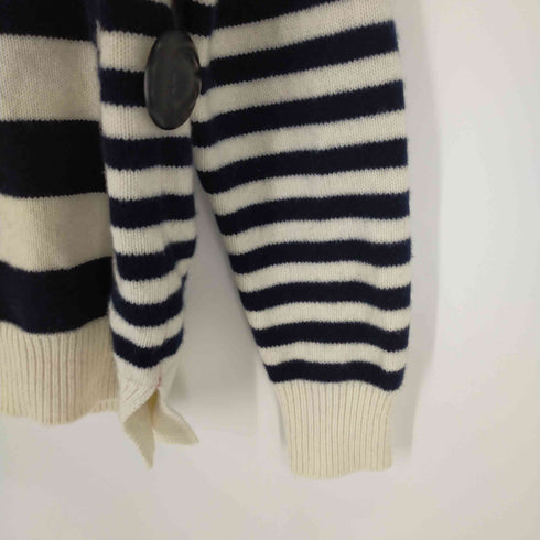 アレキサンダーマックイーン Alexander McQueen ボーダー切替Vネックニット メンズ import:M