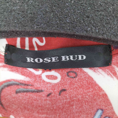 ローズバッド ROSE BUD ネコ目ボタン クレイジーパターン アロハシャツ レディース FREE