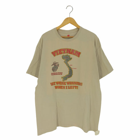 ヘインズ Hanes ハイチ製 VIETNAM ベトナム フロントプリント クルーネックTシャツ メンズ 2XL