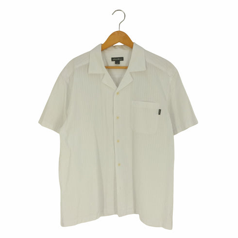 エディーバウアー Eddie Bauer ストライプ柄 オープンカラーシャツ メンズ import:L