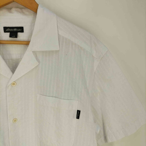 エディーバウアー Eddie Bauer ストライプ柄 オープンカラーシャツ メンズ import:L