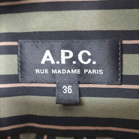 アーペーセー A.P.C. ROBE CHRISTINA 20A ストライプ レーヨンシャツワンピース レディース JPN:36