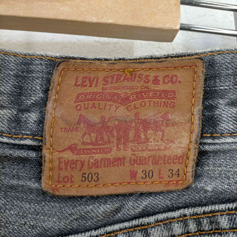 リーバイス Levis 503 先染め ブラック デニムパンツ メンズ 30inch