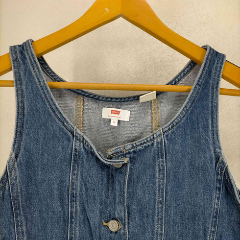 リーバイス Levis ノースリーブ フロントボタン デニムワンピース レディース import:XS