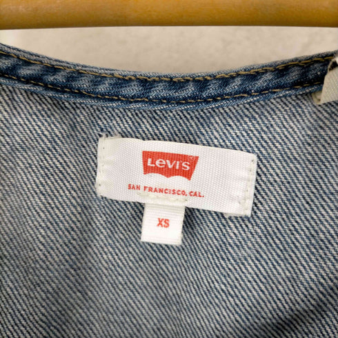 リーバイス Levis ノースリーブ フロントボタン デニムワンピース レディース import:XS