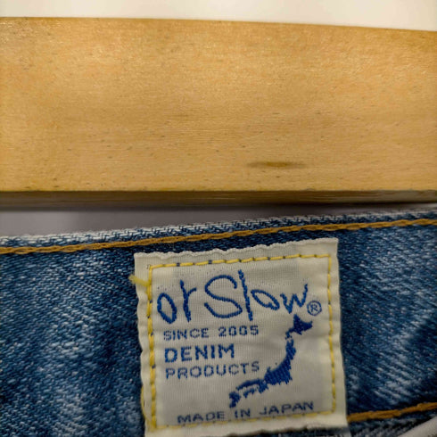 オアスロウ or slow ジップフライスリムデニムパンツ レディース JPN:S