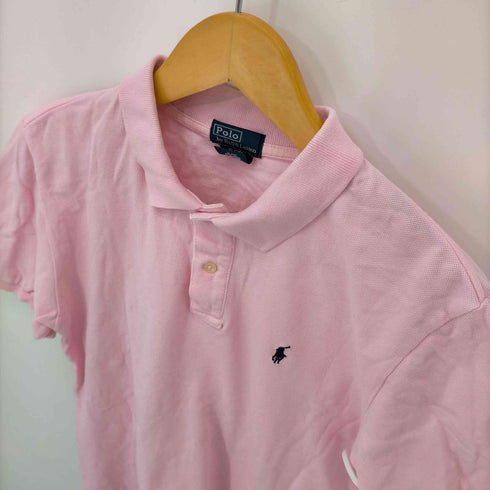 ポロバイラルフローレン Polo by RALPH LAUREN ポニー刺繍 鹿の子ポロシャツ レディース import:XL