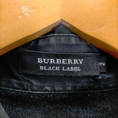 バーバリーブラックレーベル BURBERRY BLACK LABEL ロゴ刺繍S/S ポロシャツ メンズ JPN:2