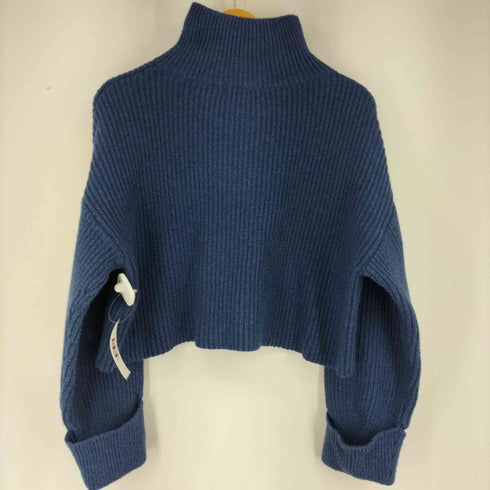 マウジー moussy BUTTON UP HI NECK セーター (NVY) レディース FREE
