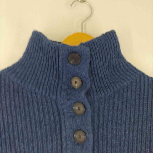 マウジー moussy BUTTON UP HI NECK セーター (NVY) レディース FREE
