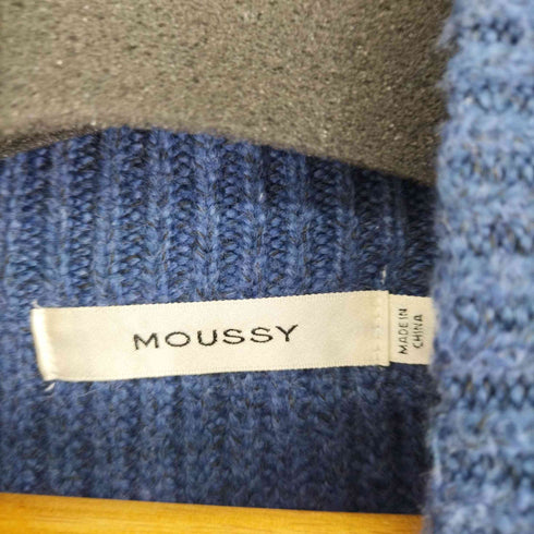 マウジー moussy BUTTON UP HI NECK セーター (NVY) レディース FREE