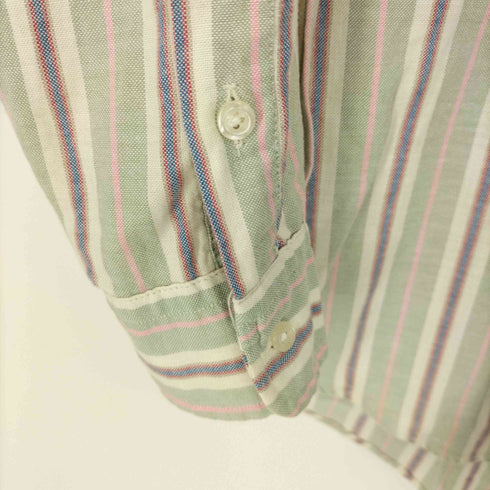 ポロバイラルフローレン Polo by RALPH LAUREN 80S 緑タグ ポニー刺繍 ストライプ ボタンダウン コットン L/S シャツ メンズ 20