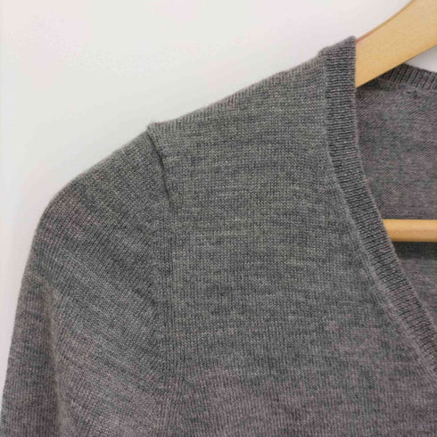 ポールスミスブラック Paul Smith BLACK ロゴ刺繍 Vネック サイドボタン ニット セーター レディース import:M
