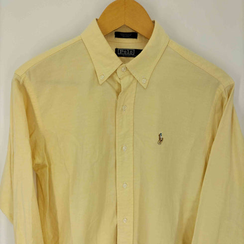 ポロバイラルフローレン Polo by RALPH LAUREN 80S 緑タグ USA製 ボタンダウン コットン L/S シャツ メンズ 20