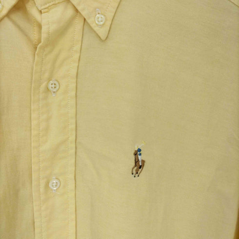 ポロバイラルフローレン Polo by RALPH LAUREN 80S 緑タグ USA製 ボタンダウン コットン L/S シャツ メンズ 20