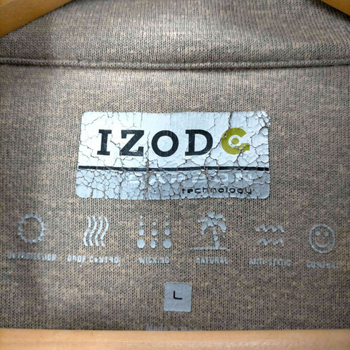 アイゾッド IZOD 企業ロゴ刺繍ナイロン切り替えハーフジップスウェット メンズ JPN:L