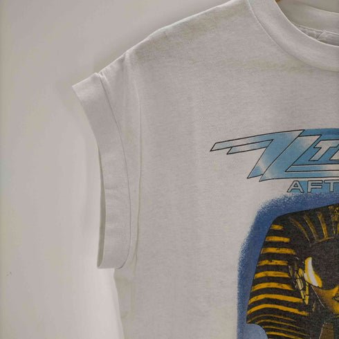 スプリングフォールドクラシック Spring Ford CLASSIC 80s USA製 1986コピーライト ZZ Top Paper Thin 50/50 Tee ファラオプリントカットソー メンズ JPN:XL