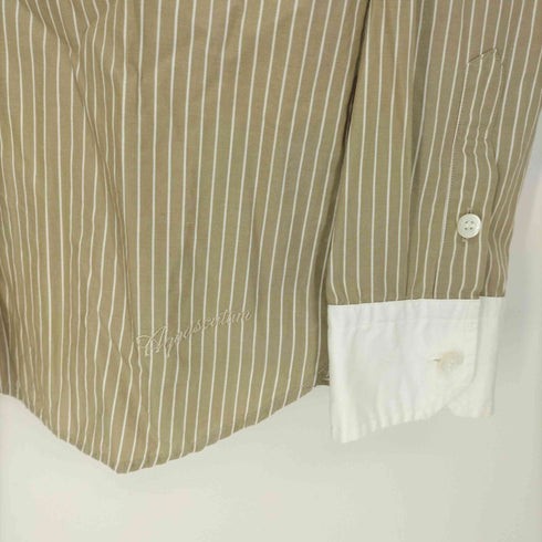 アクアスキュータム AQUASCUTUM L/S コットン ストライプ クレリック シャツ レディース
