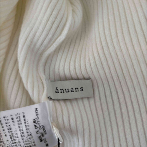 アニュアンス anuans カシミヤブレンドフィットリブニットプルオーバー レディース FREE
