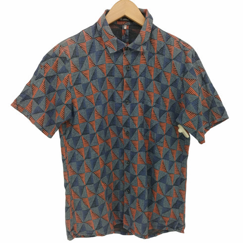 ジョンブル Johnbull 総柄 リネン S/S シャツ メンズ import:S