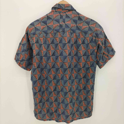 ジョンブル Johnbull 総柄 リネン S/S シャツ メンズ import:S
