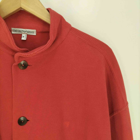エンポリオアルマーニ EMPORIO ARMANI イタリア製 コットンナイロンピケ バンドカラーシャツ メンズ import:M