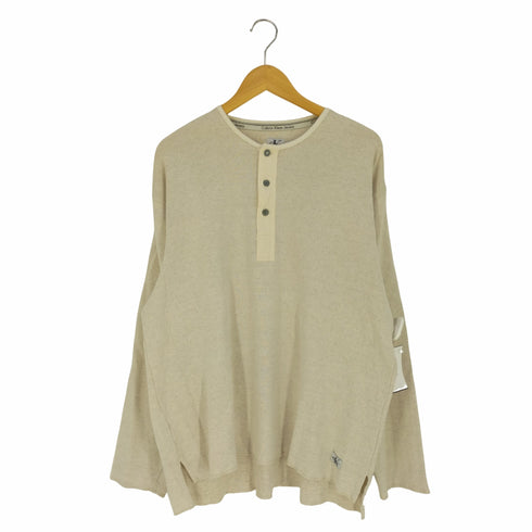 カルバンクラインジーンズ Calvin Klein Jeans コットンリネン ヘンリーネック カットソー メンズ import:L