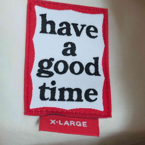ハブアグッドタイム HAVE A GOOD TIME バックスカルプリント ロゴプリント コットンナイロンマウンテンパーカー メンズ import:XL