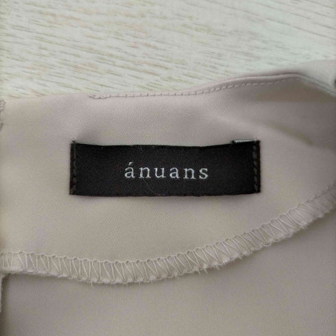 アニュアンス anuans グロスサテンドレープショルダーブラウス レディース FREE