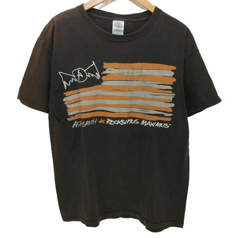 ROCKSIMUS MAXIMUS USA製 前面プリント クルーネックTシャツ バンドTシャツ メンズ import:M
