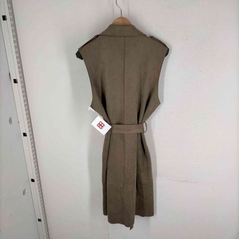 ザラ ZARA FAUX SUEDE WAISTCOAT スウェードロングベスト メンズ JPN:S