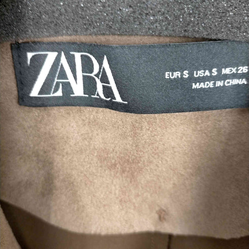 ザラ ZARA FAUX SUEDE WAISTCOAT スウェードロングベスト メンズ JPN:S