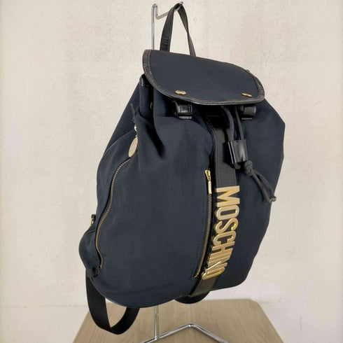 モスキーノ MOSCHINO メタルロゴモチーフナイロンバックパック レディース
