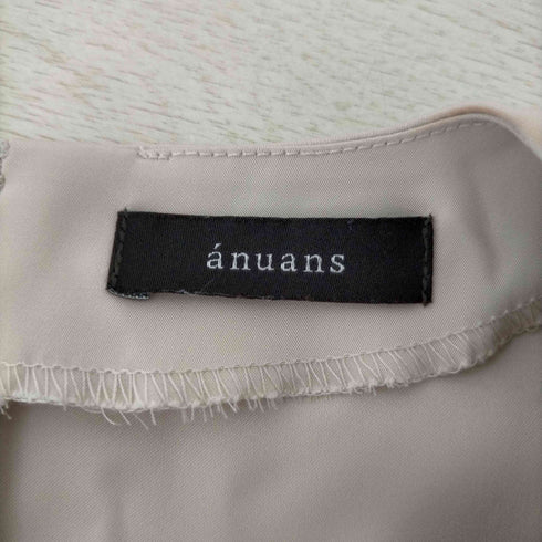 アニュアンス anuans グロスサテンドレープショルダーブラウス レディース FREE