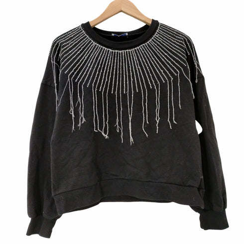 ザラ ZARA スパンコールデザインスウェット レディース import:M