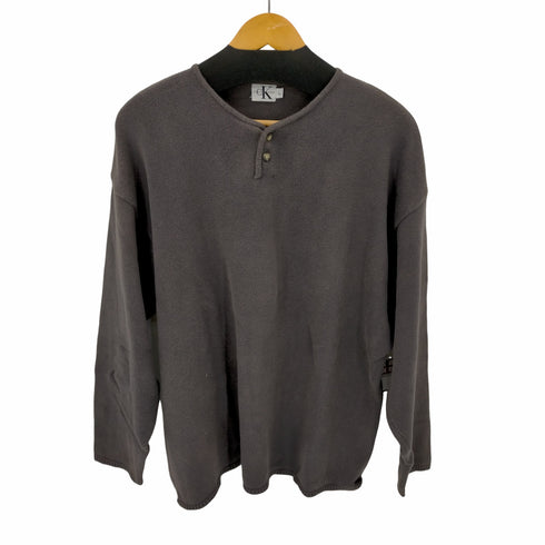 カルバンクラインジーンズ Calvin Klein Jeans ヘンリーネックコットンニット メンズ import:L