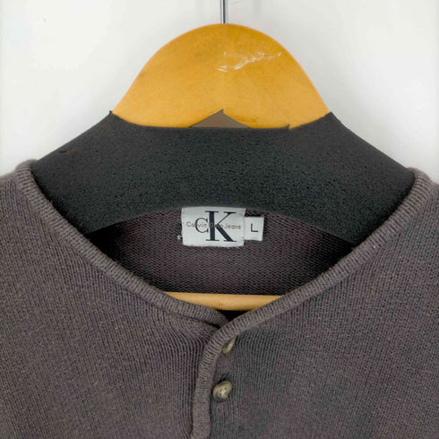 カルバンクラインジーンズ Calvin Klein Jeans ヘンリーネックコットンニット メンズ import:L