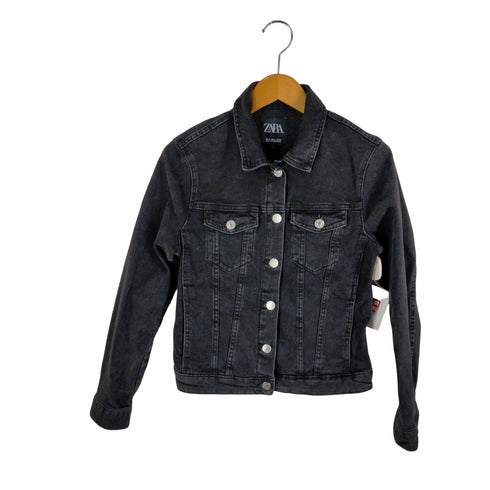 ザラ ZARA Metal Button Black Denim Jeans Jacket デニムジャケット レディース JPN:M