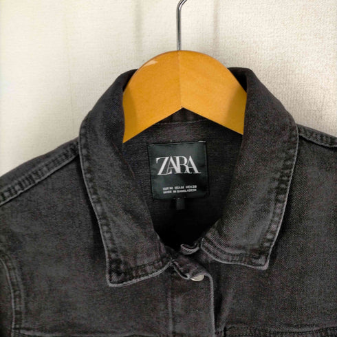 ザラ ZARA Metal Button Black Denim Jeans Jacket デニムジャケット レディース JPN:M