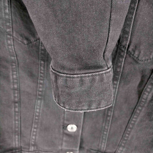 ザラ ZARA Metal Button Black Denim Jeans Jacket デニムジャケット レディース JPN:M