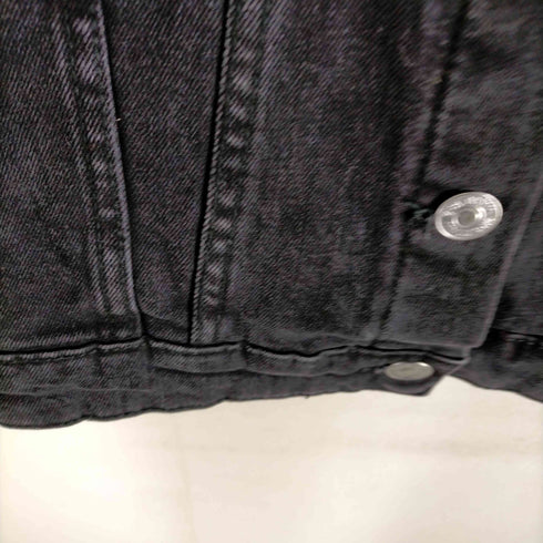 ザラ ZARA Metal Button Black Denim Jeans Jacket デニムジャケット レディース JPN:M