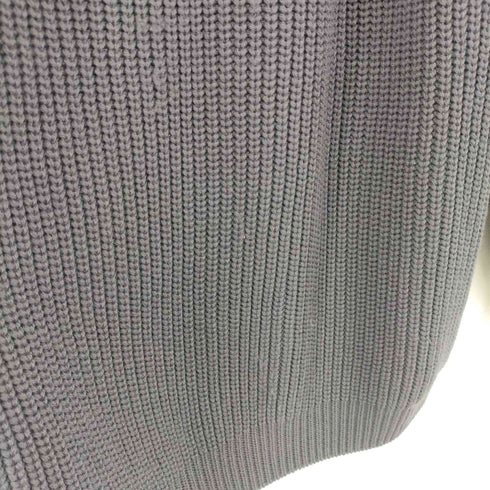 バトナー BATONER SIGNATURE CREW NECK ウール5ゲージシグニチャー畦編みクルーネックニット ( D.Gray ) メンズ JPN:3
