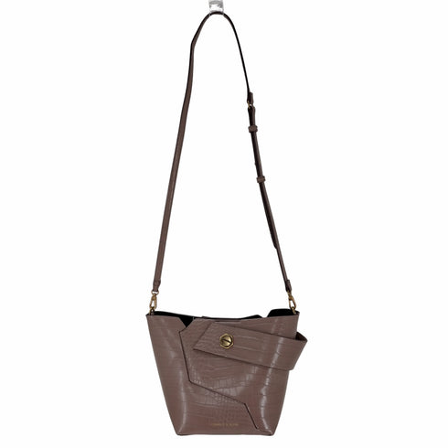 チャールズキース CHARLES & KEITH Croc-Effect Wristlet Handle Bucket Bag レディース ONE SIZE