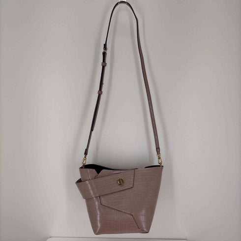 チャールズキース CHARLES & KEITH Croc-Effect Wristlet Handle Bucket Bag レディース ONE SIZE