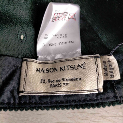 メゾンキツネ MAISON KITSUNE メゾンキツネ コーデュロイキャップ メンズ 36