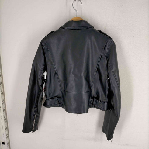 ザラ ZARA フェイクレザーダブルライダースジャケット レディース JPN:L