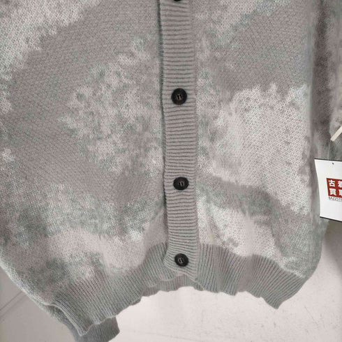 コンファーム CONFIRM 23AW モヘアライク ルーズシルエット グラデーション 煙柄ジャガード シャギーニットカーディガン メンズ import:L